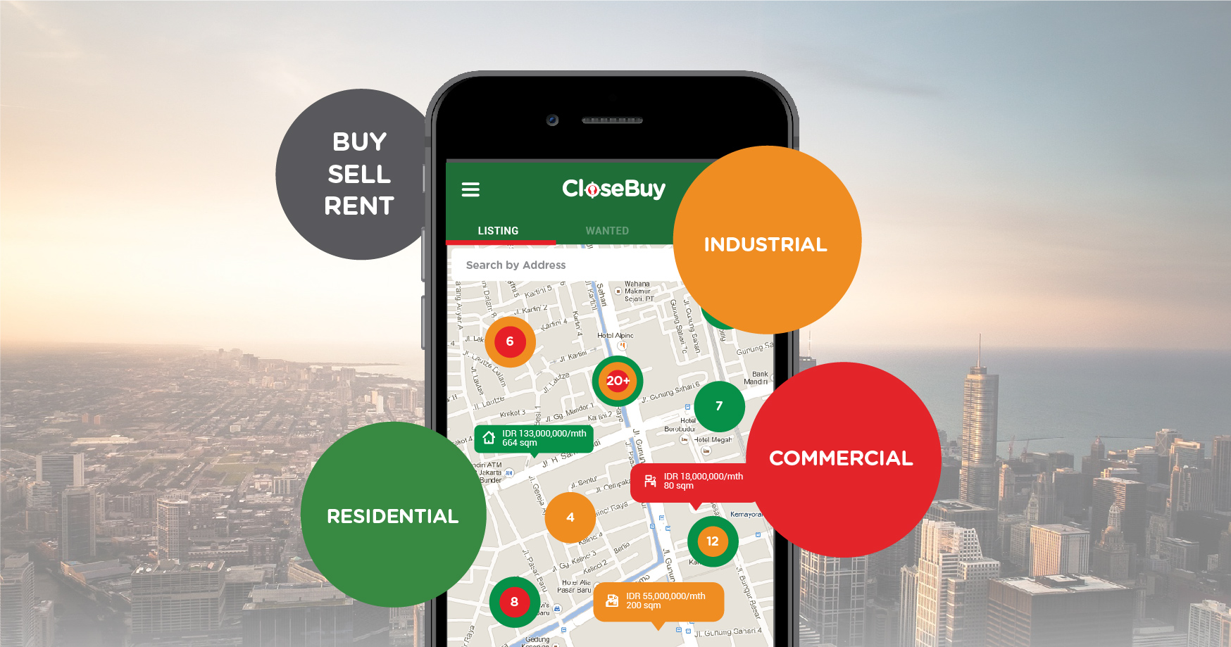 CloseBuy | KF Map – Digital Map for Property and Infrastructure in Indonesia